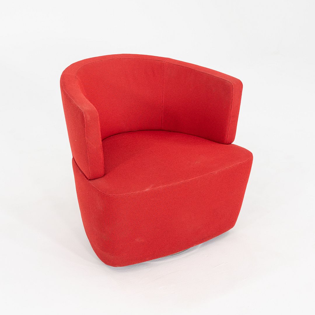 2010 EOOS for Coalesse / Walter Knoll Joel Swivel Lounge Chair in Red 1x Avail