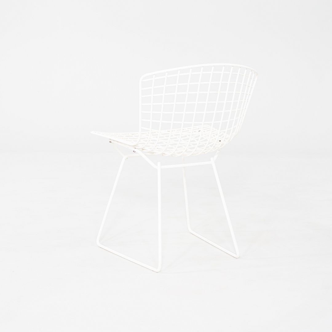1990s Harry Bertoia for Knoll Wire Dining / Side Chair White Powdercoated Steel