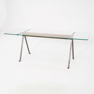 1980s Enzo Mari for Driade Frate Dining Table in Beech with Glass Top 31x51x28"