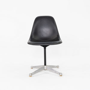 1960s Herman Miller Eames Pedestal Side Shell Chair in Fiberglass with Naugahyde