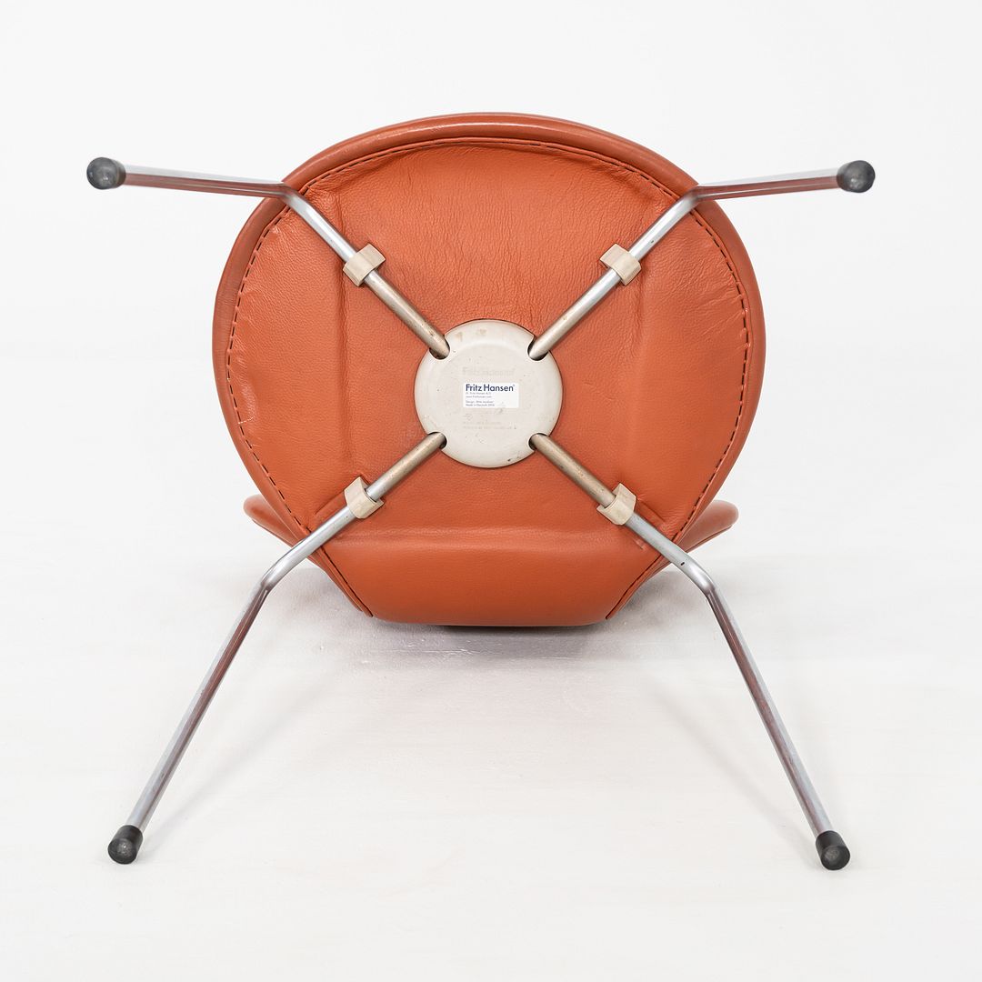2004 Set of Four Arne Jacobsen for Fritz Hansen Series 7 Dining Chairs in Cognac