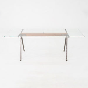 1980s Enzo Mari for Driade Frate Dining Table in Beech with Glass Top 31x51x28"