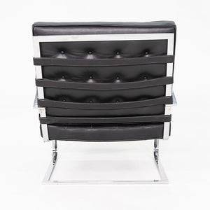 Mies van der Rohe for Knoll Tugendhat Armchair in New Black Leather & Stainless