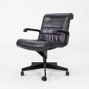 C. 2001 Richard Sapper Management Desk Chair w/ Grey Leather Upholstery 6x Avail