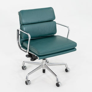 2010s Herman Miller Eames Soft Pad Management Desk Chair with Green Leather