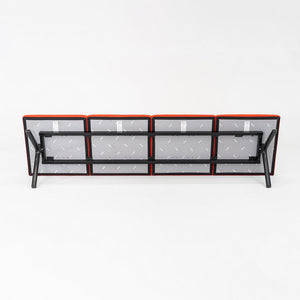 2020s Ichiro Iwasaki for Arper Four Seat Kiik Bench Upholstered in Orange Fabric