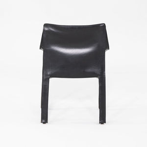 1990s Pair of Mario Bellini Cab 413 Leather Armchair for Cassina Black Leather