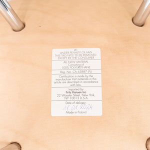 2024 Arne Jacobsen for Fritz Hansen Drop Dining Chair Rustic Leather Upholstery