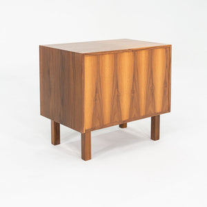 1970s Jens Risom Designs Walnut 29 Inch Cabinet / Mid-Century Modern Book Shelf