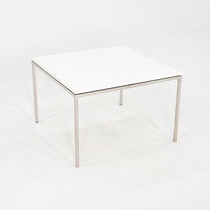 1965 Pair of Custom Marble and Steel Square Side Tables from Yamasaki Building