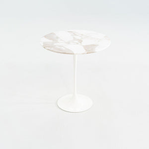 2003 Eero Saarinen for Knoll Tulip Side Table in Calacatta Gold Marble 20 inches