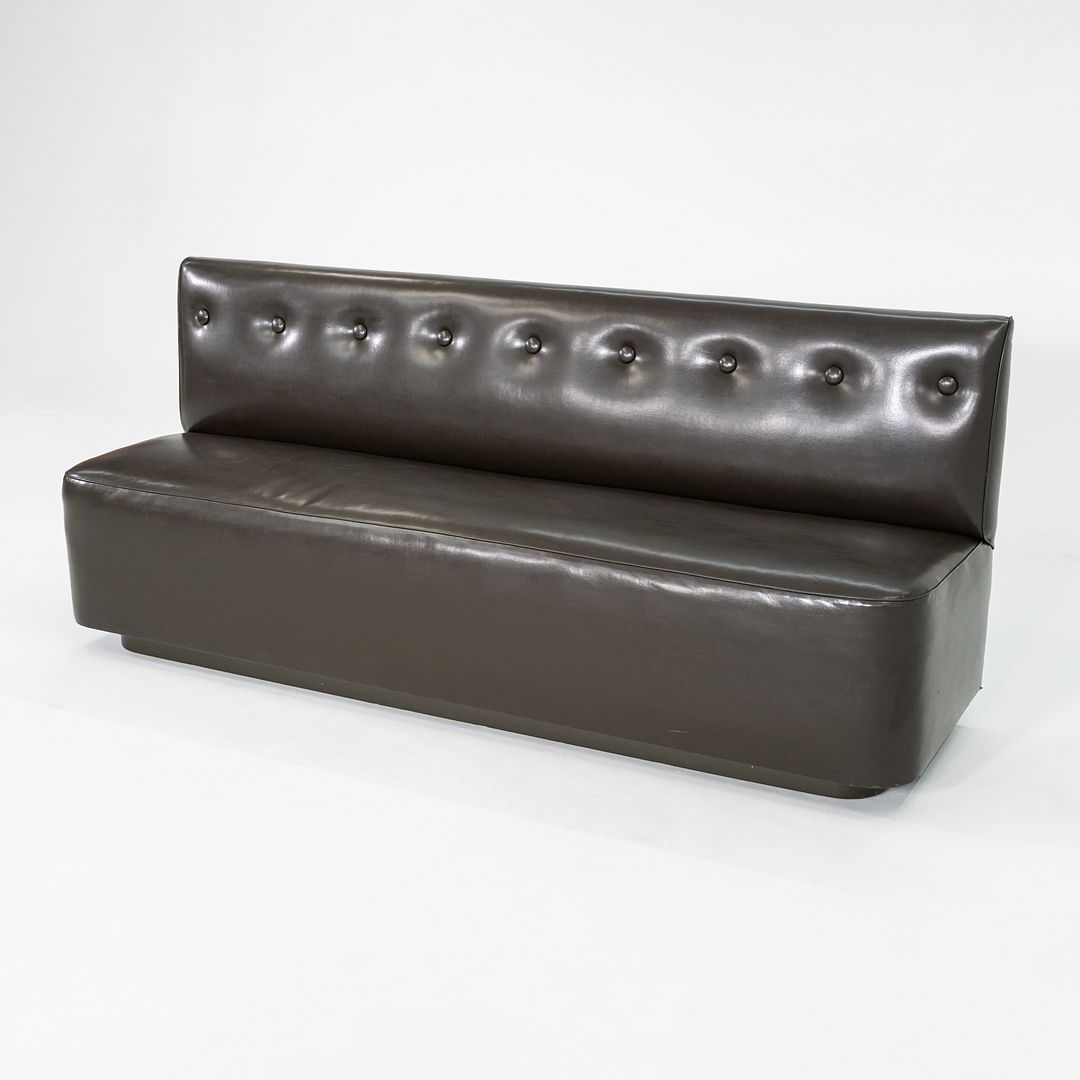 2004 Henry B Urban Custom Banquette / Bench Rich Brown Vinyl Upholstery Finish