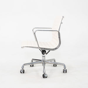 2023 Herman Miller Eames Aluminum Group Management Desk Chairs in White Leather 10x Available