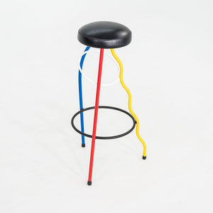 1980s Duplex Bar Stool byJavier Mariscal & Pepe Cortes for BD Barcelona w/ Vinyl