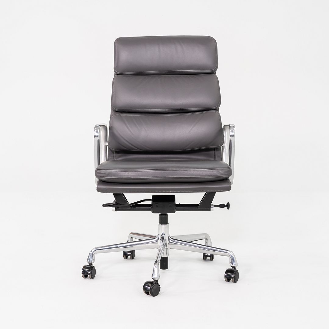 2017 Herman Miller Eames Soft Pad Executive Desk Chair Grey Leather 6x Available