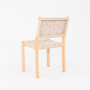 2010 Pair of Alvar & Aino Aalto for Artek 611 Stacking Dining Side Chairs Beige