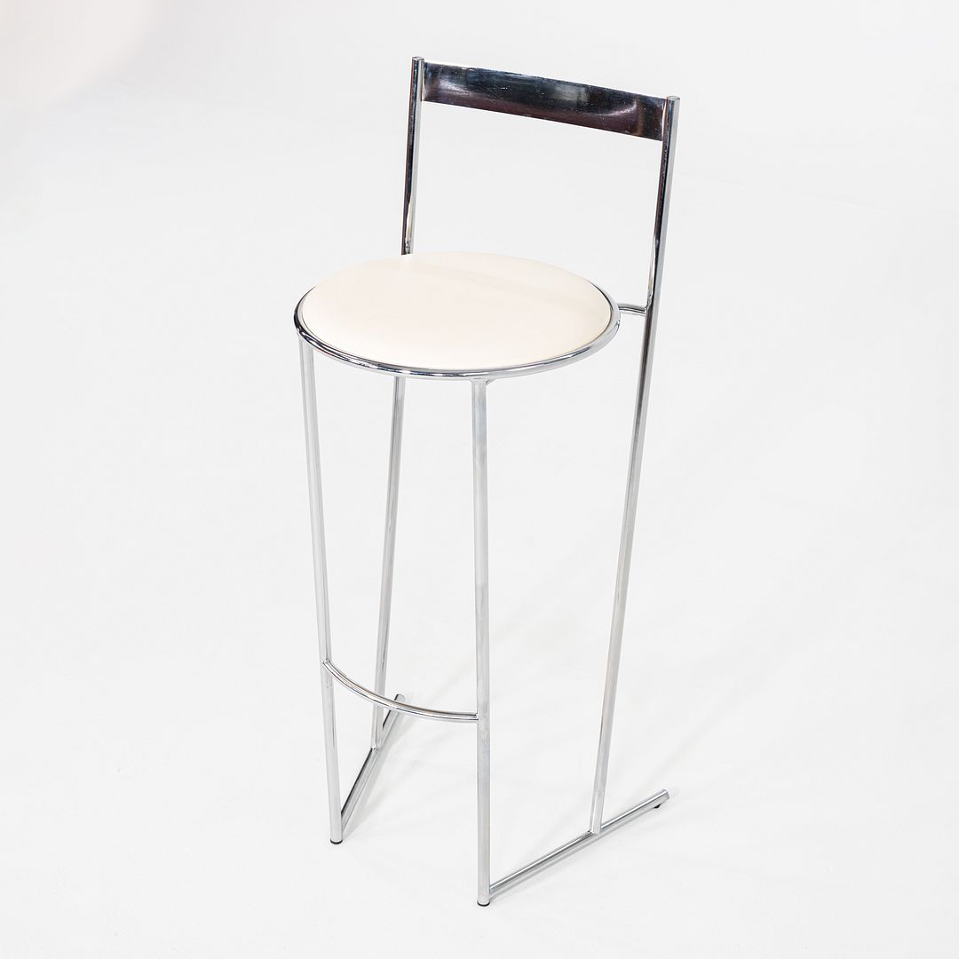 1980s Pair of Postmodern Musme Bar Stools by Emilio Nanni for Fly Line, Italy