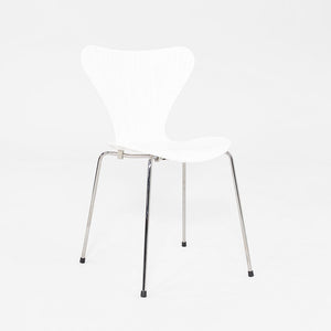 2020s Arne Jacobsen for Fritz Hansen Series 7 Chair Painted Ash w/ Chrome Base