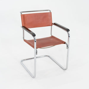 1960s Set of Eight Marcel Breuer for Thonet Dining Chairs in New Chestnut Saddle Leather