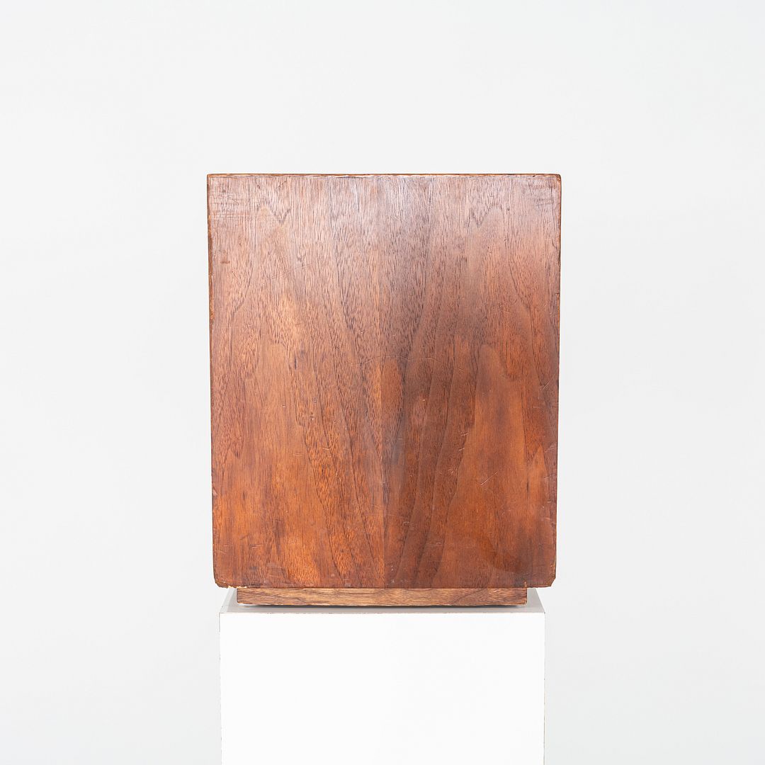1970s Jens Risom Design Mid-Century Modern Wastebasket Trash Can in Walnut
