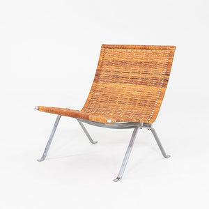 1960s Pair of Poul Kjaerholm for E. Kold Christensen PK 22 Wicker Lounge Chairs