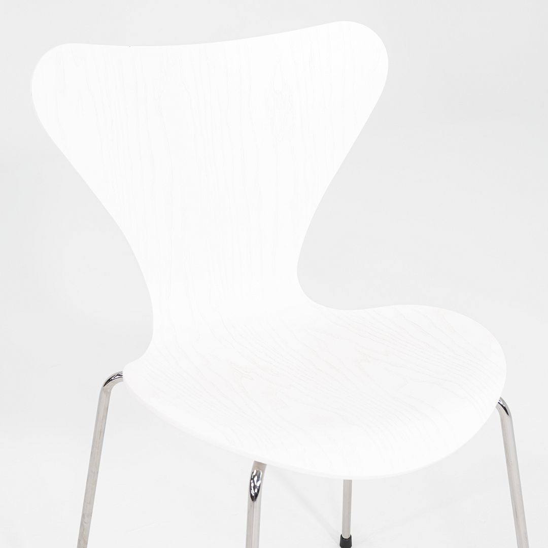 2020s Arne Jacobsen for Fritz Hansen Series 7 Chair Painted Ash w/ Chrome Base