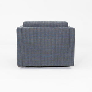 2018 Charles Pfister for Knoll Tuxedo Lounge Chair in Blue Grey Fabric Upholstery