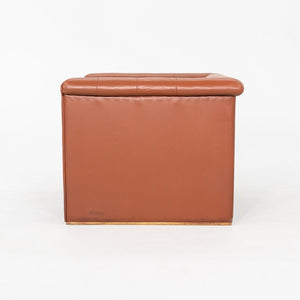 1974 Pair of Nicos Zographos CH.33 Club Lounge Chairs in Cognac Leather
