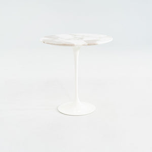 2003 Eero Saarinen for Knoll Tulip Side Table in Calacatta Gold Marble 20 inches