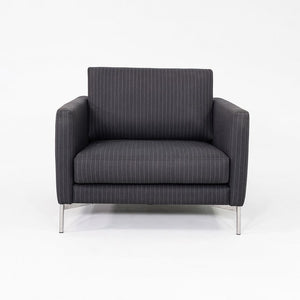 2008 Piero Lissoni for Knoll Divina Lounge Chair with Black Pinstripe Fabric