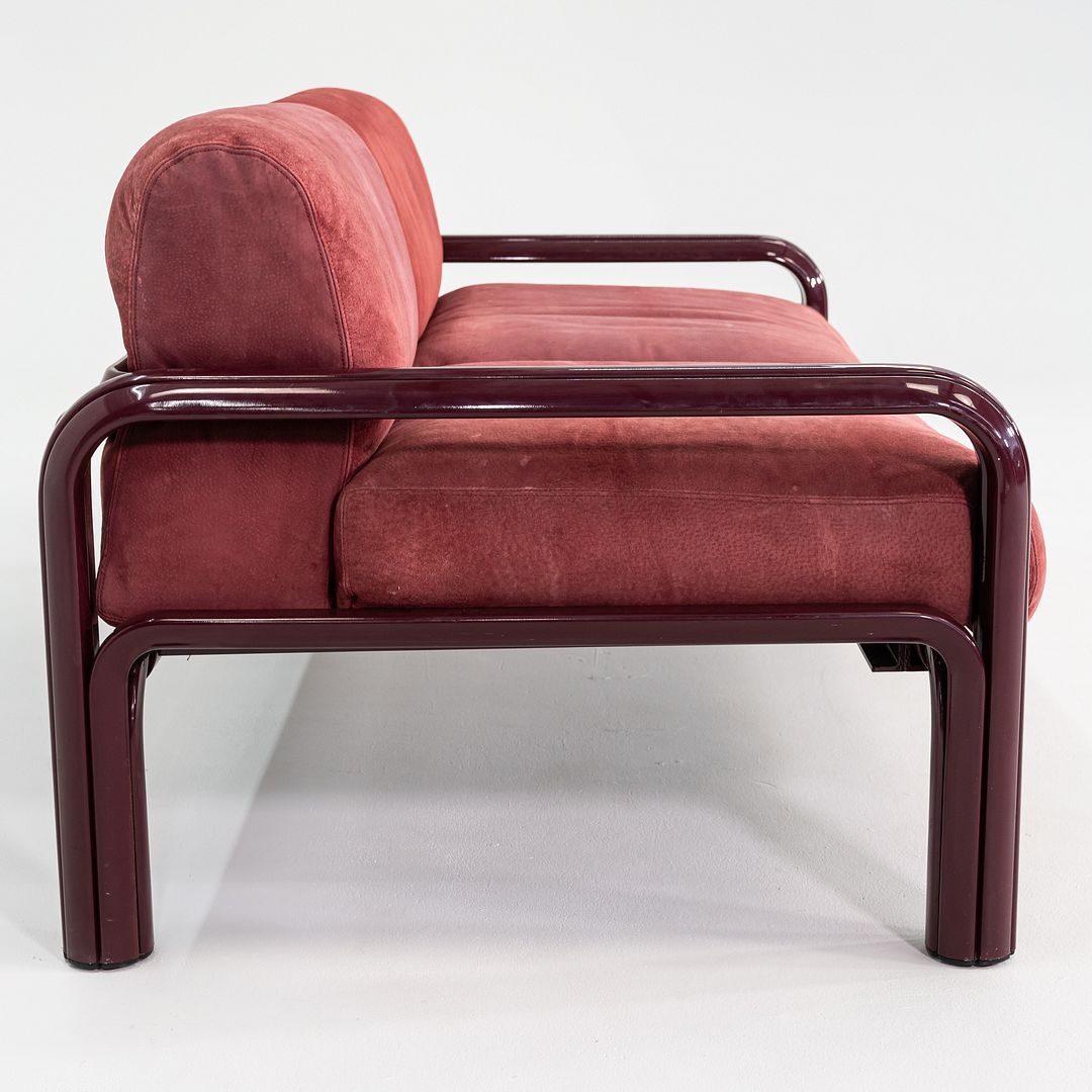 1981 Gae Aulenti Knoll Orsay Two Seat Sofa Loveseat w/ Suede Upholstery 2x Avail