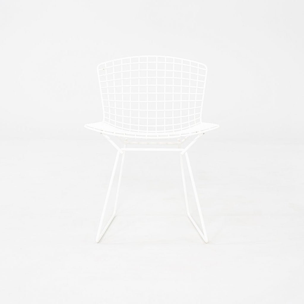 1990s Harry Bertoia for Knoll Wire Dining / Side Chair White Powdercoated Steel