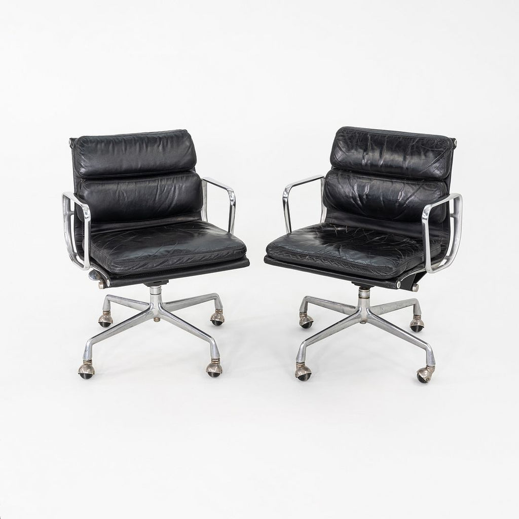 1979 Herman Miller Eames Soft Pad Management Desk Chair Black Leather 5x Avail