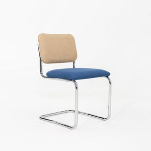 2019 Set of Five Marcel Breuer for Knoll Cesca Armless Dining Side Chairs Blue