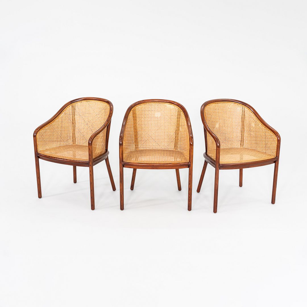 1980s Ward Bennett for Brickel Associates Bankers Chair in Dark Oil Ash 3x Avail