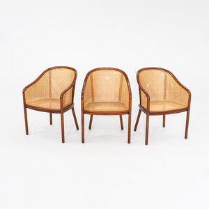 1980s Ward Bennett for Brickel Associates Bankers Chair in Dark Oil Ash 3x Avail