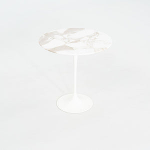 2003 Eero Saarinen for Knoll Tulip Side Table in Calacatta Gold Marble 20 inches