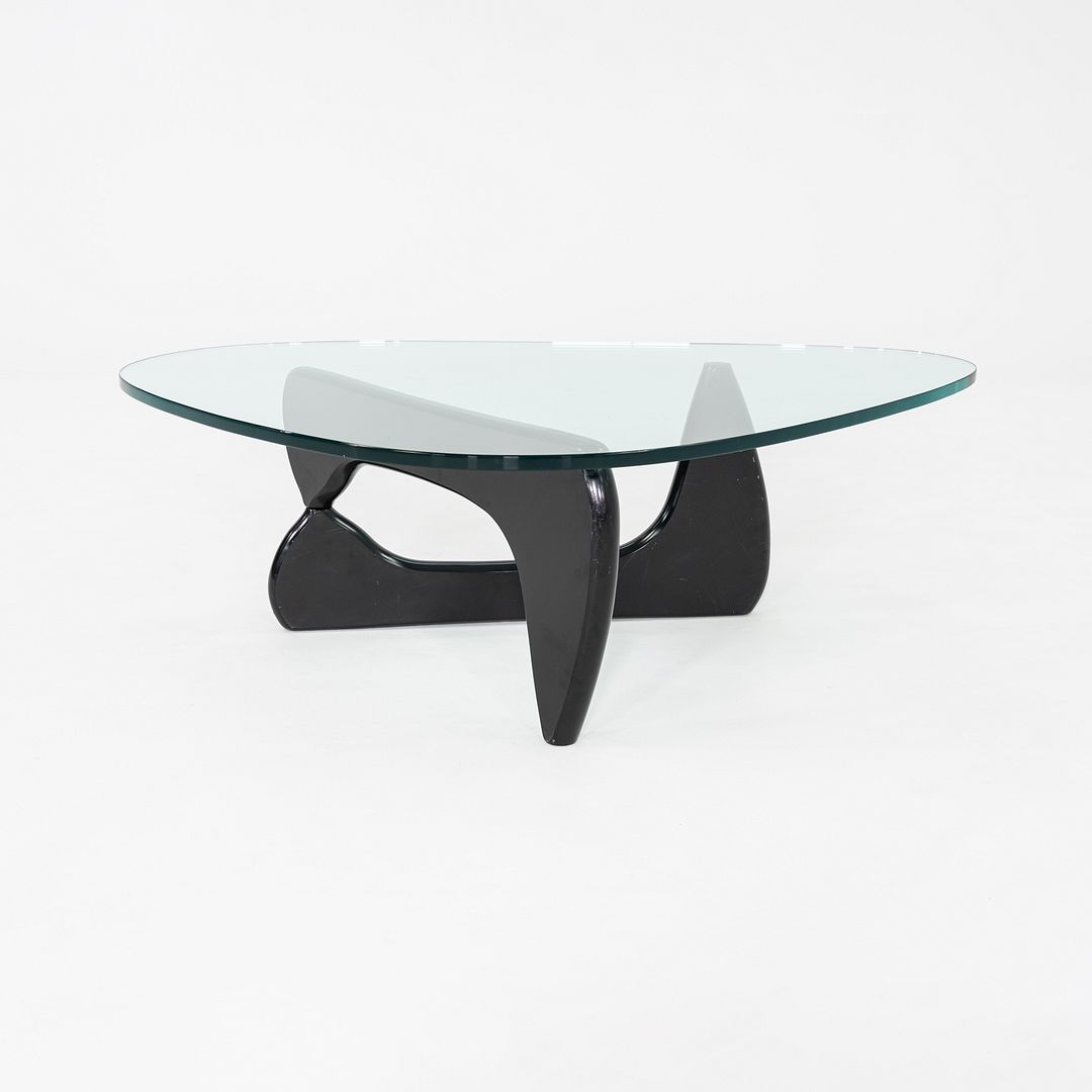 C. 2007 Isamu Noguchi for Herman Miller Coffee Table in Black with Glass Top