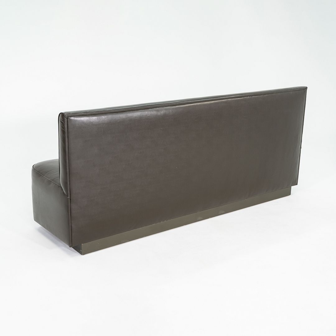 2004 Henry B Urban Custom Banquette / Bench Rich Brown Vinyl Upholstery Finish