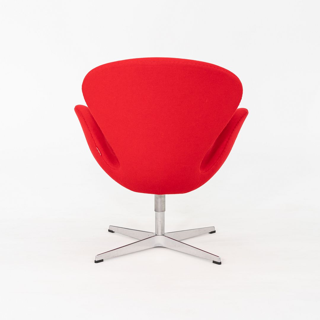 2008 Arne Jacobsen for Fritz Hansen Swan Lounge Chair in Red Fabric 3x Available