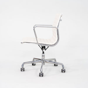 2023 Herman Miller Eames Aluminum Management Desk Chair White Leather 4x Avail