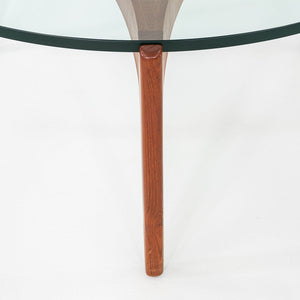 1960s Sven Ellekaer for Christian Linneberg Coffee Table in Teak and Glass 39"
