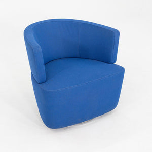 2010s EOOS for Coalesse / Walter Knoll Joel Swivel Lounge Chair in Blue 3x Avail