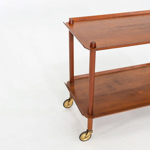 1960s Poul Hundevad for Vamdrup Teak Bar / Serving Cart in Teak Made in Denmark