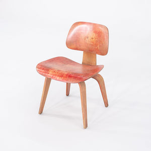 C. 1953 Herman Miller Eames DCW Dining Chair in Molded Plywood w/ Red Dye Finish
