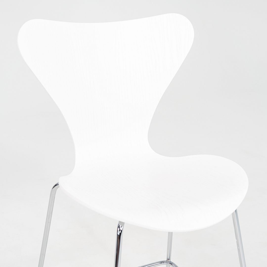 2024 Arne Jacobsen for Fritz Hansen Series 7 Counter Stool Painted Ash w/ Chrome