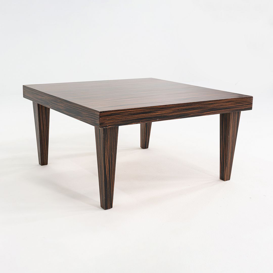 2000s Zanotta Macassar Ebony Coffee / Side Table, Italian Design, 35 Inches