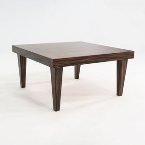 2000s Zanotta Macassar Ebony Coffee / Side Table, Italian Design, 35 Inches