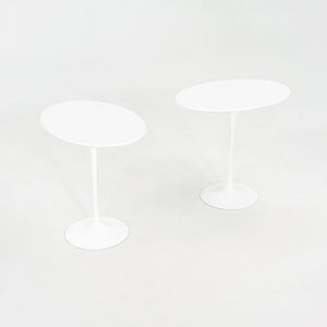 2000s Eero Saarinen for Knoll Tulip End Table with Oval Laminate Tops 2x Avail