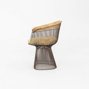 1970s Warren Platner for Knoll Dining Arm Chair in Bronze with Original Fabric